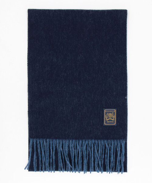 COMME CA ISM（コムサイズム）の「ファインウール リバーシブル マフラー（マフラー・メンズ・ブラック×グレー/ブルー系その他/ボルドー/グレー系その他・FREE）」の3枚目の写真