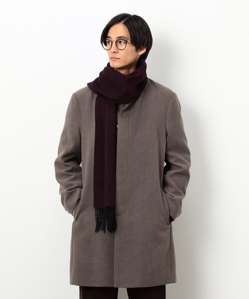 COMME CA ISM（コムサイズム）の「ファインウール リバーシブル マフラー（マフラー・メンズ・ブラック×グレー/ブルー系その他/ボルドー/グレー系その他・FREE）」の16枚目の写真