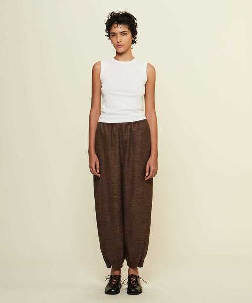 CURRENTAGE(カレンテージ)の「Original fabric zip pant(その他パンツ・レディース・ブラウン・1/2)」の3枚目の写真