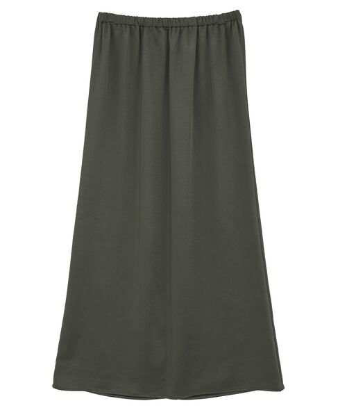 Green Parks(グリーンパークス)の「すっきり見えシルエットサテンナロースカート(スカート・レディース・アイボリー/チャコールグレー/ブラック系その他・FREE)」の14枚目の写真