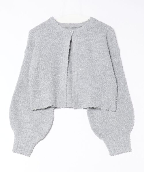 STYLEBLOCK（スタイルブロック）の「ニットクロップドカーディガン（カーディガン/ボレロ・レディース・アイボリー/ブラック/グレー・M）」の5枚目の写真