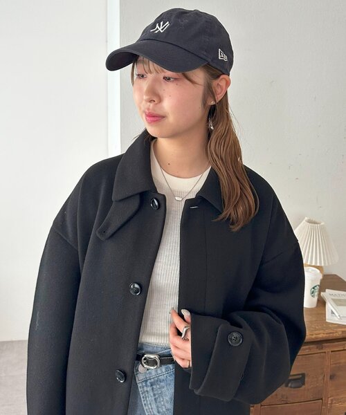 見た目以上の軽さ/ユニセックス　　中空糸ベルテッドロングコート 見た目以上の軽さ/ユニセックス】中空糸ベルテッドロングコート