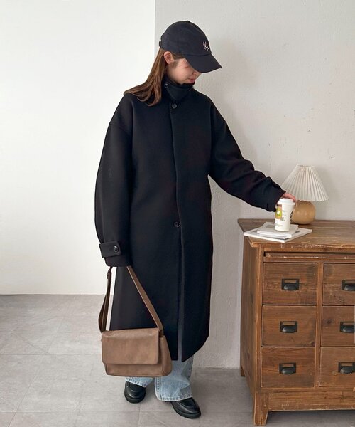 見た目以上の軽さ/ユニセックス】中空糸ベルテッドロングコート