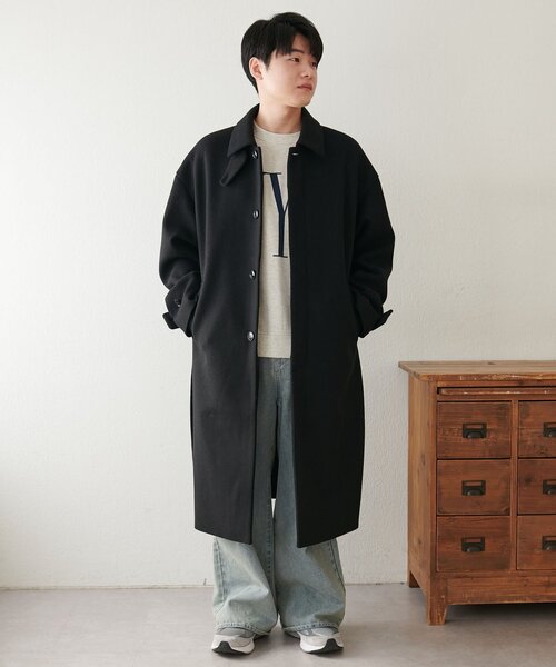 見た目以上の軽さ/ユニセックス】中空糸ベルテッドロングコート
