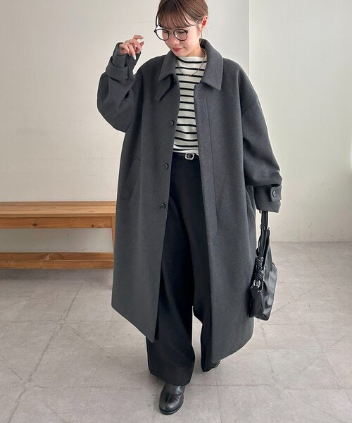 見た目以上の軽さ/ユニセックス】中空糸ベルテッドロングコート