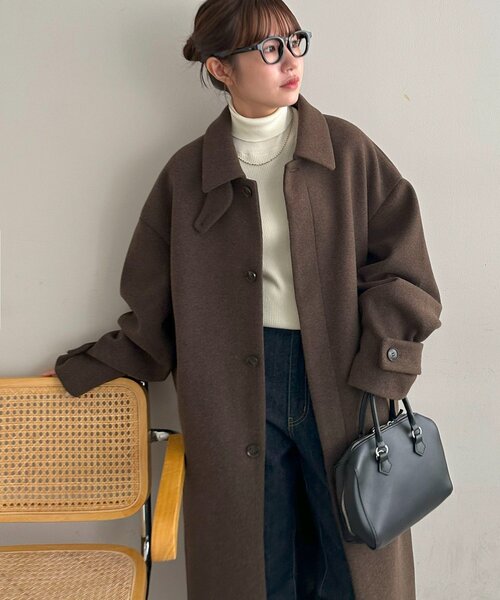 見た目以上の軽さ/ユニセックス】中空糸ベルテッドロングコート