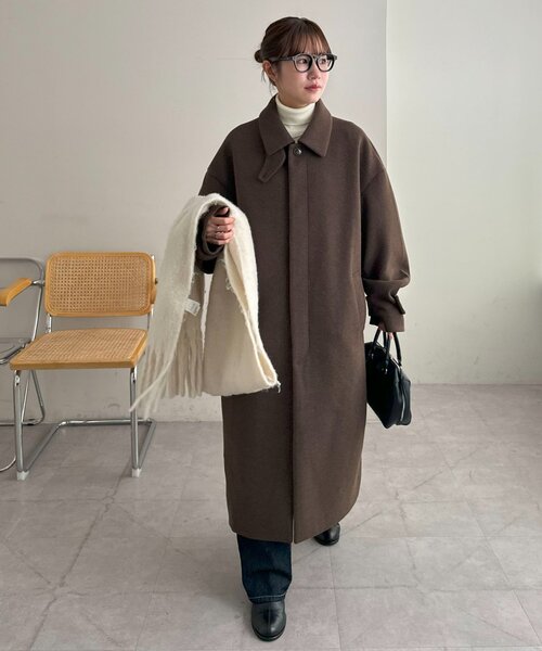 見た目以上の軽さ/ユニセックス】中空糸ベルテッドロングコート