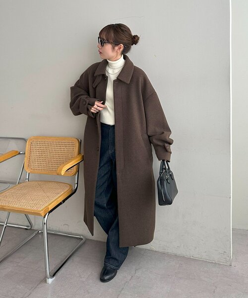 見た目以上の軽さ/ユニセックス】中空糸ベルテッドロングコート