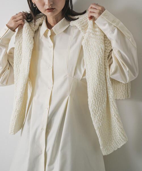 SENSE OF PLACE by URBAN RESEARCH（センスオブプレイスバイアーバンリサーチ）の「ウエストタックチュニックシャツ（シャツ/ブラウス・レディース・モカ/アイボリー/ライトブルー・ONE）」の20枚目の写真