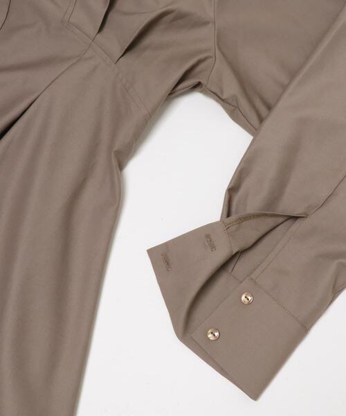 SENSE OF PLACE by URBAN RESEARCH（センスオブプレイスバイアーバンリサーチ）の「ウエストタックチュニックシャツ（シャツ/ブラウス・レディース・モカ/アイボリー/ライトブルー・ONE）」の9枚目の写真