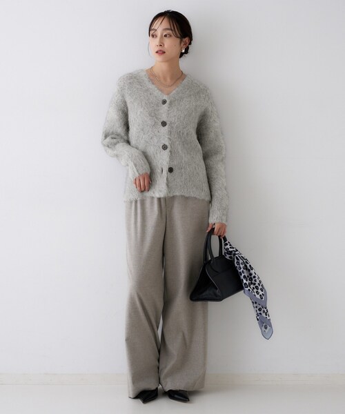 UNTITLED(アンタイトル)の「【ゆったり】アルパカ混シャギー カーディガン(カーディガン/ボレロ・レディース・ライトパープル/ライトブルー/グレー・02)」の9枚目の写真