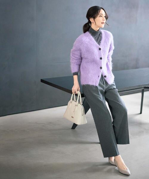 UNTITLED(アンタイトル)の「【ゆったり】アルパカ混シャギー カーディガン(カーディガン/ボレロ・レディース・ライトパープル/ライトブルー/グレー・02)」の12枚目の写真