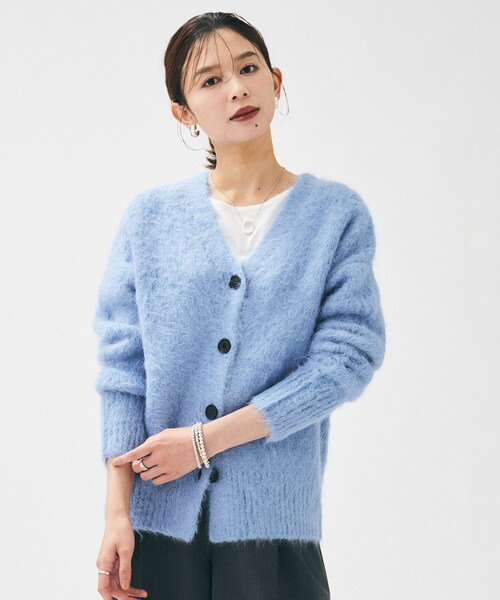 UNTITLED(アンタイトル)の「【ゆったり】アルパカ混シャギー カーディガン(カーディガン/ボレロ・レディース・ライトパープル/ライトブルー/グレー・02)」の17枚目の写真