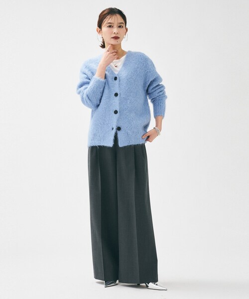 UNTITLED(アンタイトル)の「【ゆったり】アルパカ混シャギー カーディガン(カーディガン/ボレロ・レディース・ライトパープル/ライトブルー/グレー・02)」の19枚目の写真