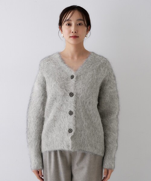 UNTITLED(アンタイトル)の「【ゆったり】アルパカ混シャギー カーディガン(カーディガン/ボレロ・レディース・ライトパープル/ライトブルー/グレー・02)」の21枚目の写真