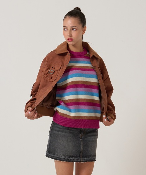 TINA：JOJUN（ティーナジョジュン）の「パッチワーク デニム ミニスカート TINA：JOJUN（デニムスカート・レディース・グレー/ブルー・S/M）」の10枚目の写真