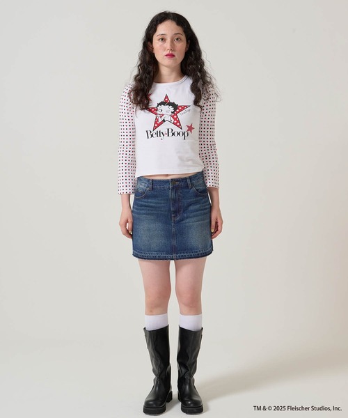 TINA：JOJUN（ティーナジョジュン）の「パッチワーク デニム ミニスカート TINA：JOJUN（デニムスカート・レディース・グレー/ブルー・S/M）」の18枚目の写真