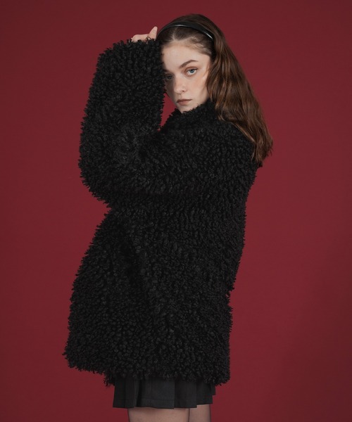 プードルボアオーバーサイズダブルジップブルゾン（ブルゾン）｜Mili