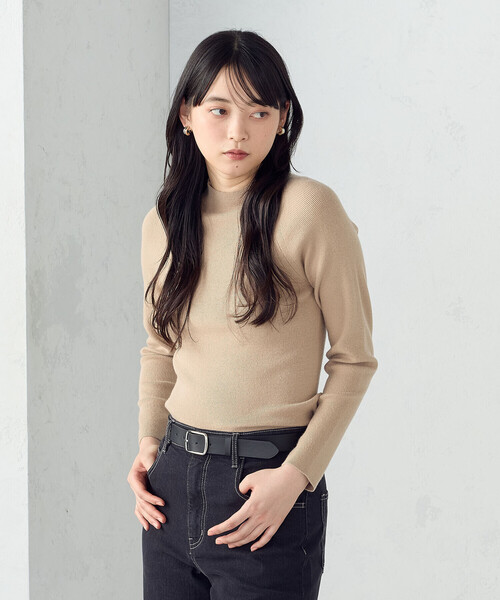 COMME CA ISM（コムサイズム）の「【ウォッシャブル】ベーシック ハイネックニット（ニット/セーター・レディース・ホワイト/ブラック/レッド/ベージュ・MEDIUM/LARGE）」の21枚目の写真