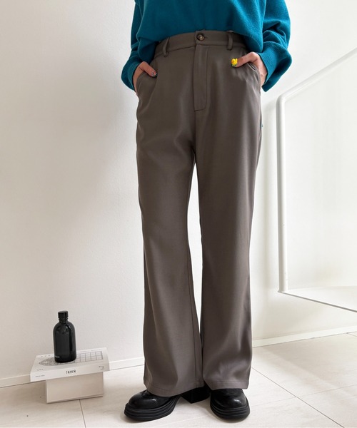 DOUBLE NAME（ダブルネーム）の「リボン付き配色ステッチフレアパンツ（その他パンツ・レディース・ブラウン/グレー・FREE）」の13枚目の写真