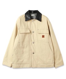 Jieda(ジエダ)の【JieDa】LEATHER COLLAR FADE COVERALL(カバーオール)
