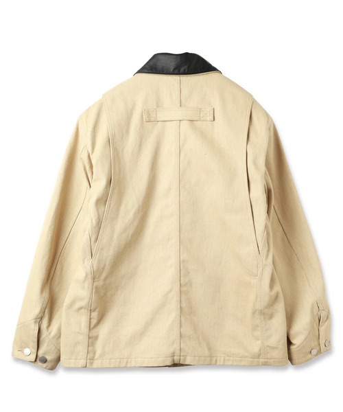 JieDa】LEATHER COLLAR FADE COVERALL（カバーオール）｜Jieda（ジエダ