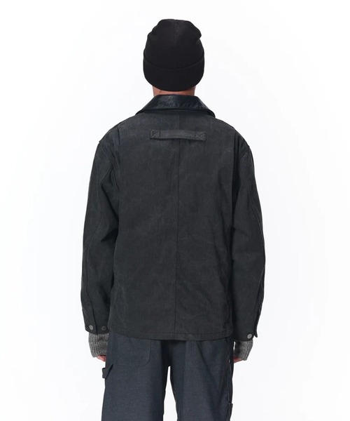 Jieda（ジエダ）の「【JieDa】LEATHER COLLAR FADE COVERALL（カバーオール・メンズ・ベージュ/ブラック・1/2）」の10枚目の写真