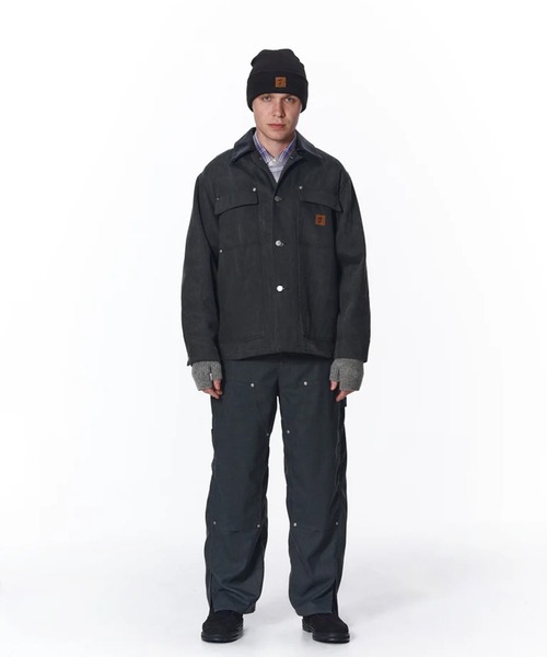 Jieda（ジエダ）の「【JieDa】LEATHER COLLAR FADE COVERALL（カバーオール・メンズ・ベージュ/ブラック・1/2）」の12枚目の写真