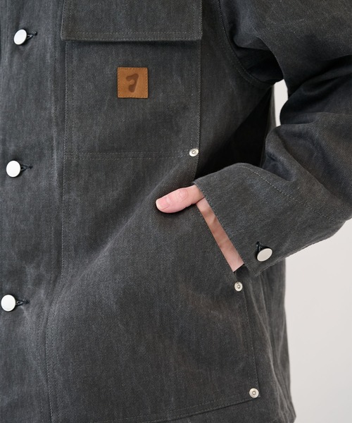 Jieda（ジエダ）の「【JieDa】LEATHER COLLAR FADE COVERALL（カバーオール・メンズ・ベージュ/ブラック・1/2）」の18枚目の写真