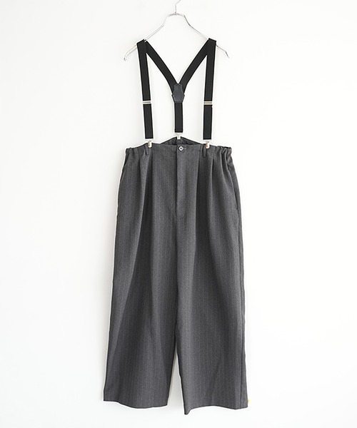 SOLAMONAT LARME（ソラモナラーム）の「ストライプサスペンダーパンツ（その他パンツ・レディース・ブラック/チャコール/グレー・38）」の9枚目の写真