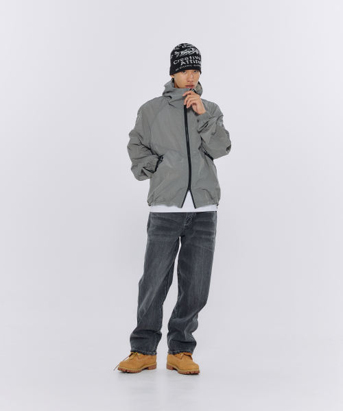 AECA（エイカ）の「WASHED NYLON WIND BREAKER-BEIGE（ナイロンジャケット・レディース・その他・LARGE/MEDIUM/SMALL）」の4枚目の写真