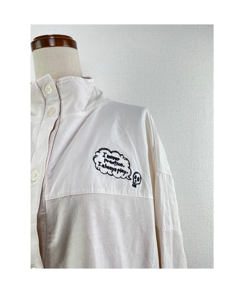 WORLD WIDE LOVE!(ワールドワイドラブ)の「ピグメント裏毛スタンドブルゾン(スウェット・レディース・パープル/ホワイト系その他/ブラック・1)」の4枚目の写真