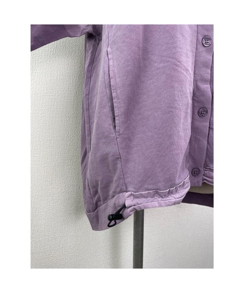 WORLD WIDE LOVE!(ワールドワイドラブ)の「ピグメント裏毛スタンドブルゾン(スウェット・レディース・パープル/ホワイト系その他/ブラック・1)」の15枚目の写真