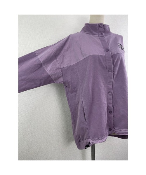 WORLD WIDE LOVE!(ワールドワイドラブ)の「ピグメント裏毛スタンドブルゾン(スウェット・レディース・パープル/ホワイト系その他/ブラック・1)」の16枚目の写真