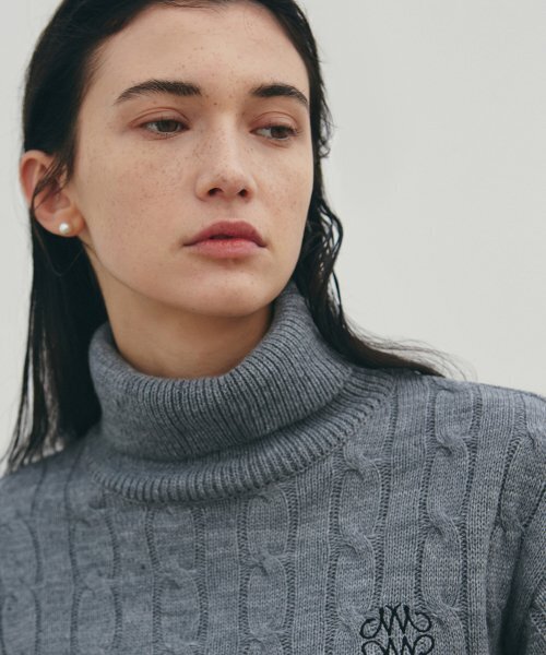 NICK&NICOLE（ニックアンドニコール）の「NICOLE TURTLENECK TWIST KNIT_GRAY（ニット/セーター・レディース・その他・FREE）」の2枚目の写真