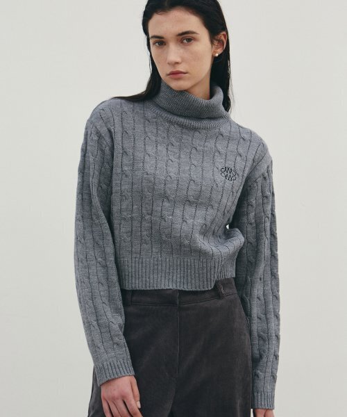 NICK&NICOLE（ニックアンドニコール）の「NICOLE TURTLENECK TWIST KNIT_GRAY（ニット/セーター・レディース・その他・FREE）」の3枚目の写真