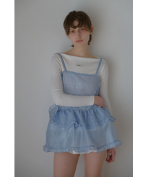 CANCAN LAYERED ONEPIECE_DOT BLUE