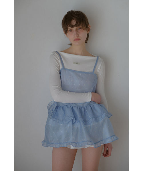 CANCAN LAYERED ONEPIECE_DOT BLUE