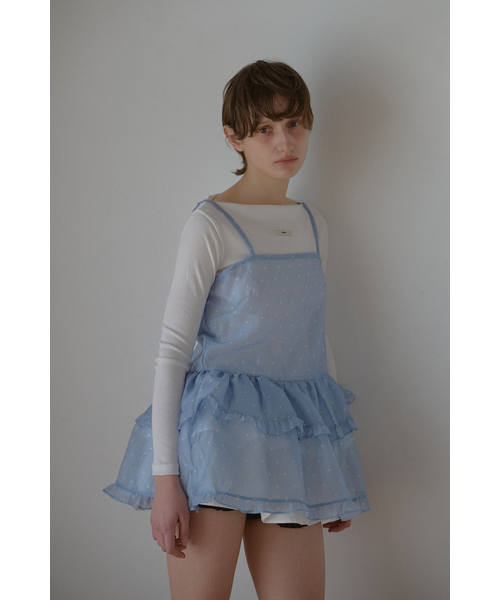 LETERIE(レテリー)の「CANCAN LAYERED ONEPIECE_DOT BLUE(ワンピース・レディース・ブルー・FREE)」の2枚目の写真