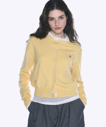 PLACE STUDIO（プレイススタジオ）の「スタンダードフィットソフトタッチベーシックラウンドニットカーディガン[イエロー]（カーディガン/ボレロ・レディース）」