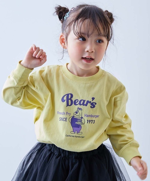 devirock（デビロック）の「綿100％ デビラボ BIGシルエット プリント袖リブ 長袖Tシャツ（Tシャツ/カットソー・キッズ・イエロー系その他3/ブラック系その他4/ホワイト系その他/グリーン系その他/ブルー系その他/グレー系その他2/グリーン系その他2/グレー系その他3/ブラック系その他/ブラック系その他3/オレンジ系その他/グレー系その他/イエロー系その他/ブルー系その他2/ブラック系その他2/ブルー系その他3・90cm/100cm/110cm/120cm/130cm/140cm/150cm/160cm）」の14枚目の写真