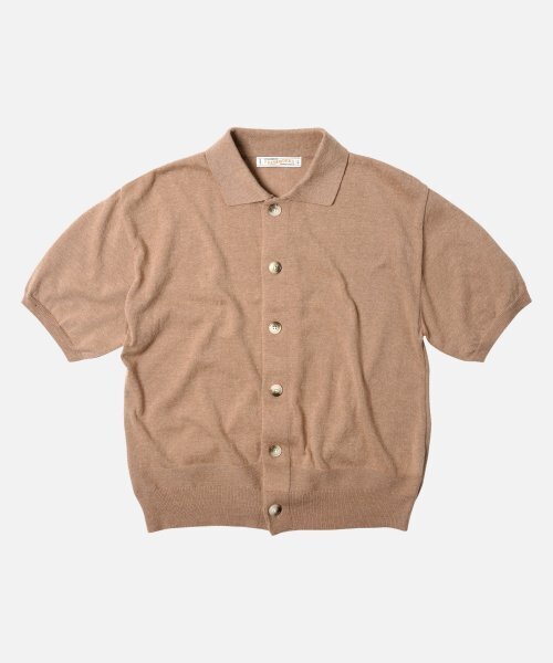 AIRLY HALF KNIT CARDIGAN — кардиган полувязаный LATTE