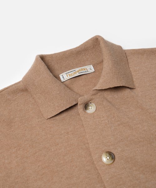 FRIZMWORKS(フリズムワークス)の「AIRLY HALF KNIT CARDIGAN _ LATTE(カーディガン/ボレロ・レディース・その他・LARGE/X-LARGE)」の3枚目の写真