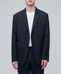 ウールブレンドリラックスベーシックブレザー[ネイビー]