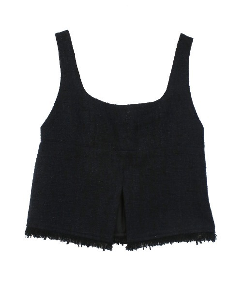 COEL（コエル）の「ツイードフロントスリットビスチェ（その他トップス・レディース・ネイビー/マルチ・FREE）」の2枚目の写真