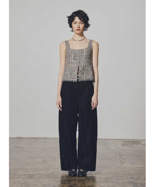 COEL（コエル）の「ツイードフロントスリットビスチェ（その他トップス・レディース・ネイビー/マルチ・FREE）」の5枚目の写真