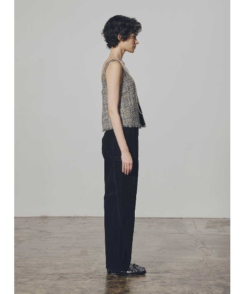 ツイードフロントスリットビスチェ（その他トップス）｜COEL（コエル