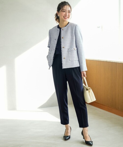 ANY SIS（エニィスィス）の「ノーブルジョーゼット ブラウス（シャツ/ブラウス・レディース・アイボリー系/ネイビー系・MEDIUM）」の9枚目の写真