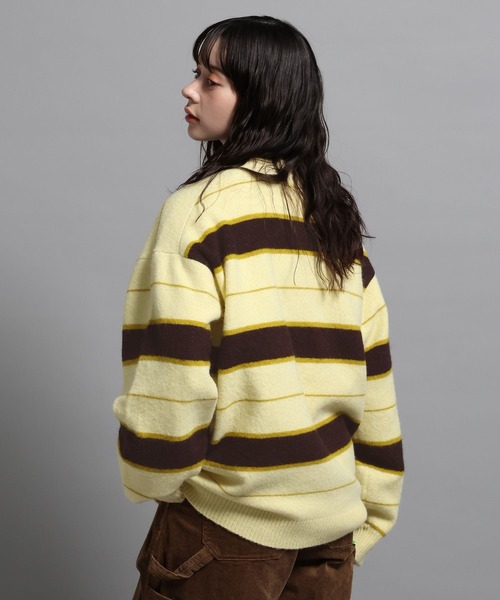 GEORGE'S(ジョージズ)の「マルチボーダーニットプルオーバー(ニット/セーター・メンズ・イエロー系/グレー系・MEDIUM/LARGE)」の8枚目の写真