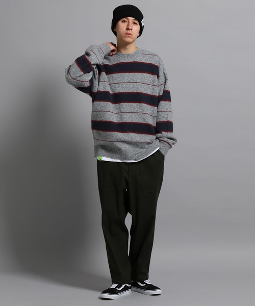 GEORGE'S(ジョージズ)の「マルチボーダーニットプルオーバー(ニット/セーター・メンズ・イエロー系/グレー系・MEDIUM/LARGE)」の9枚目の写真